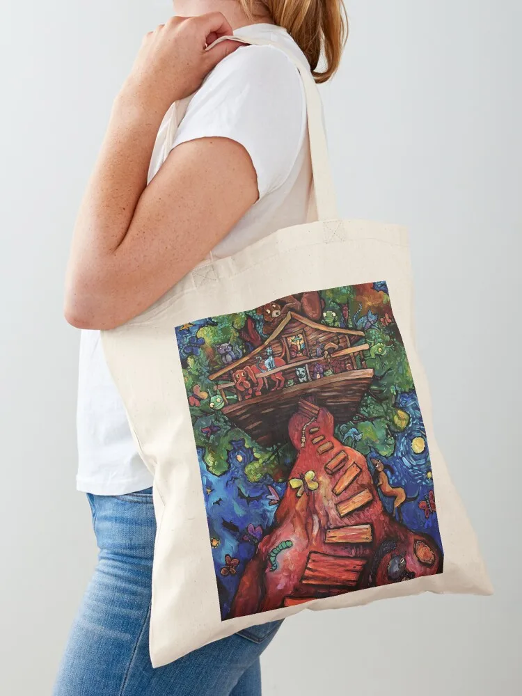 Treehouse من تشاد إليوت حمل حقيبة الشاطئ حقيبة حمل شخصية حمل حقيبة تسوق النساء