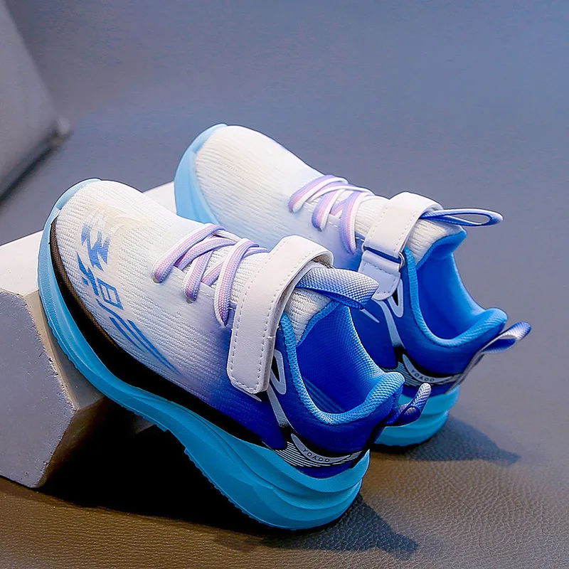 2025년 가을 아동용 회전 버튼 스니커즈, 화려하고 멋진 남아 여아 러닝화, 두꺼운 부드러운 밑창 아동 스포츠화