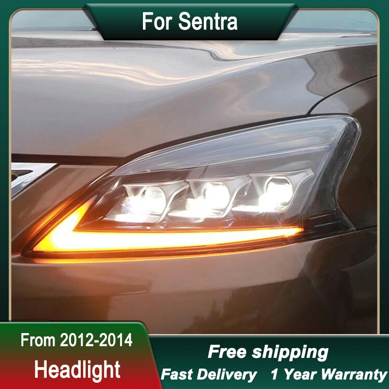 

Car Headlight For NISSAN Sentra 13th Gen 12-14 FULL LED Head Lamp DRL Dynamic Signal Lamp Head Lamp Front light Assembly