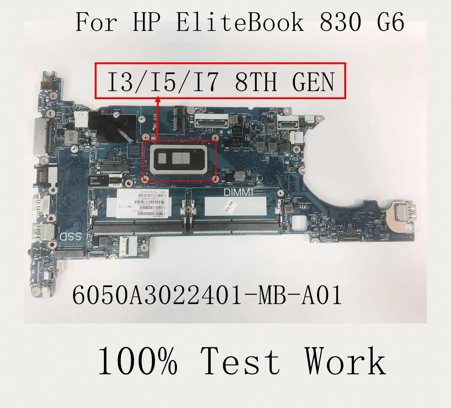 

Материнская плата для ноутбука HP EliteBook 830 G6 с I3 I5 I7 8-го поколения 6050A3022401-MB-A01 DDR4 UMA 100% протестированная работа