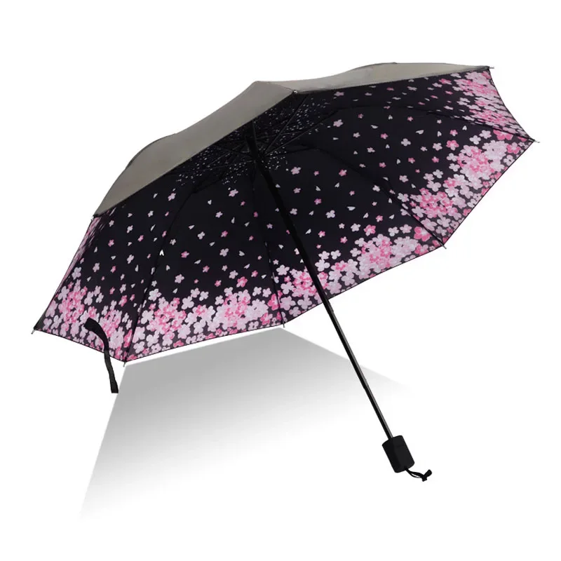 Men Women Sun Rain Umbrella UV Protection Windproof Folding Compact Outdoor Travel Umbrellas