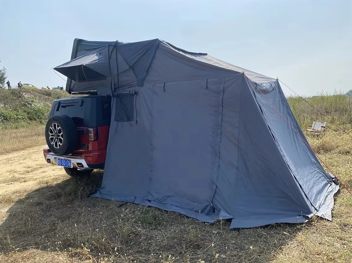 Picture 4: Pop-Up Car Rooftop Tent Oxford Fabric Folding Camper Shell Cover Accessories for 4x4 Camping Tent on Car