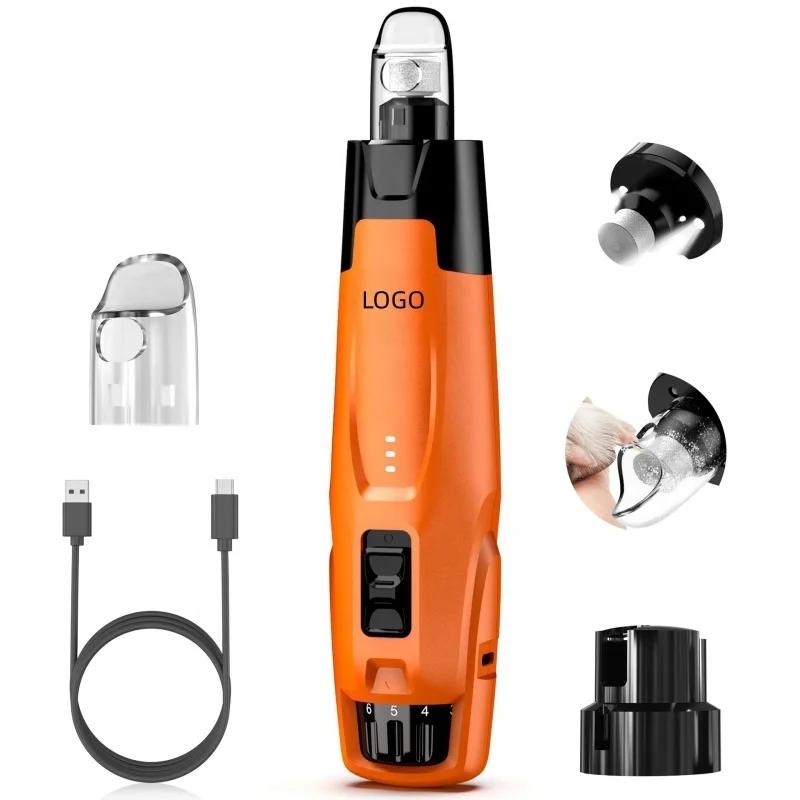 Factory Direct High-Speed Electric Pet Nail Clipper with Dual Lights and LCD Display for Dogs and Cats