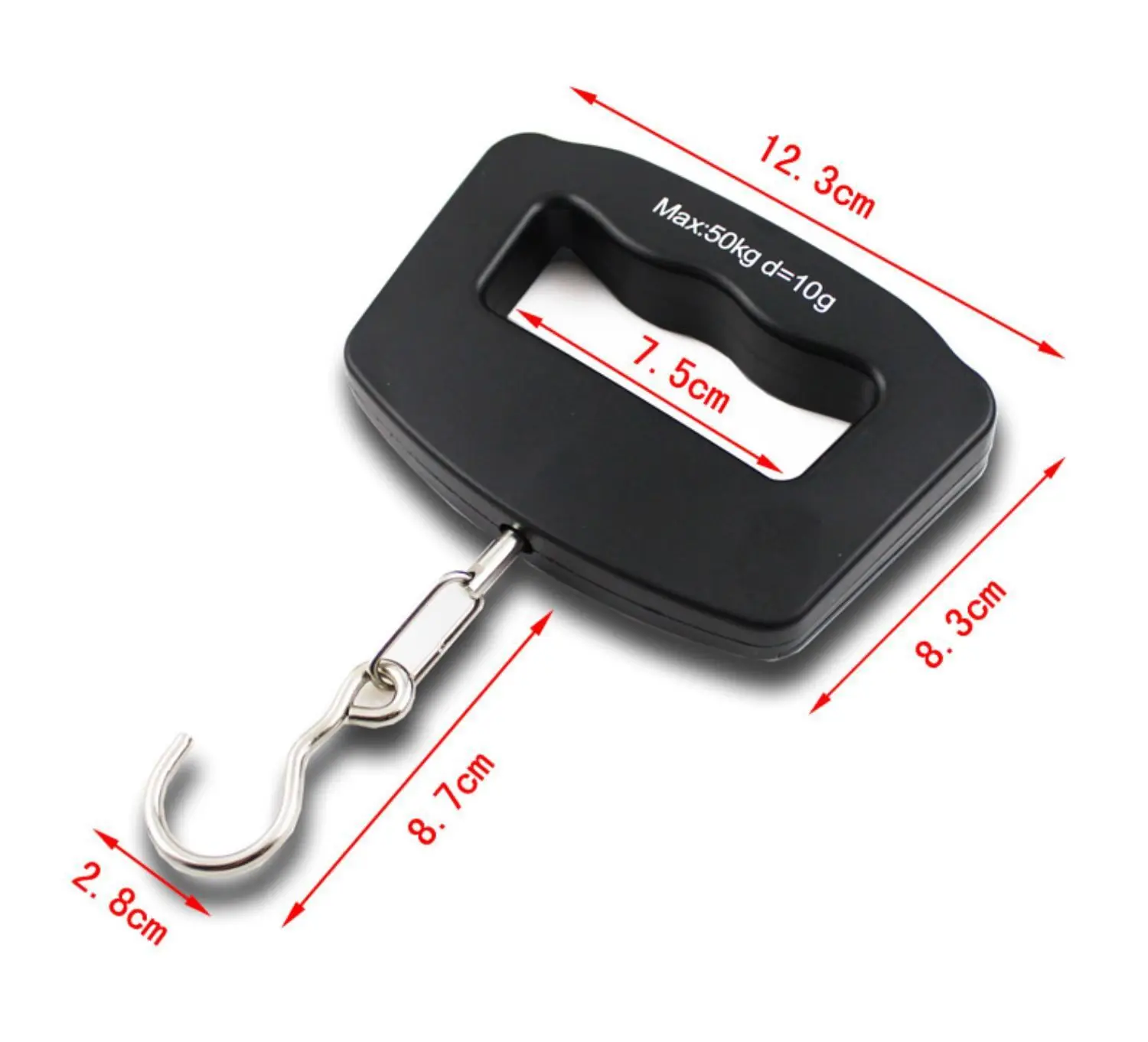 50kg Mini Portable Electronic Scale Home Household Supermarket Buying Vegetables Fishing Hook Scale Express Parcel Luggage