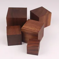 Walnut Block Cubic Wood 2cm 3cm 4cm 5cm 6cm DIY Hand Craft Materials Cube Wooden Blocks Timber 5