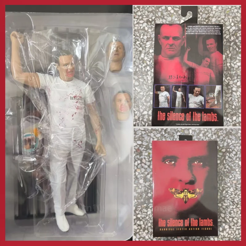 

Neca Silence Of The Lambs Фигурка Ганнибал Тюремная версия Белый костюм Ганнибал Фигурка Коллекция ПВХ Модель Игрушки Подарки