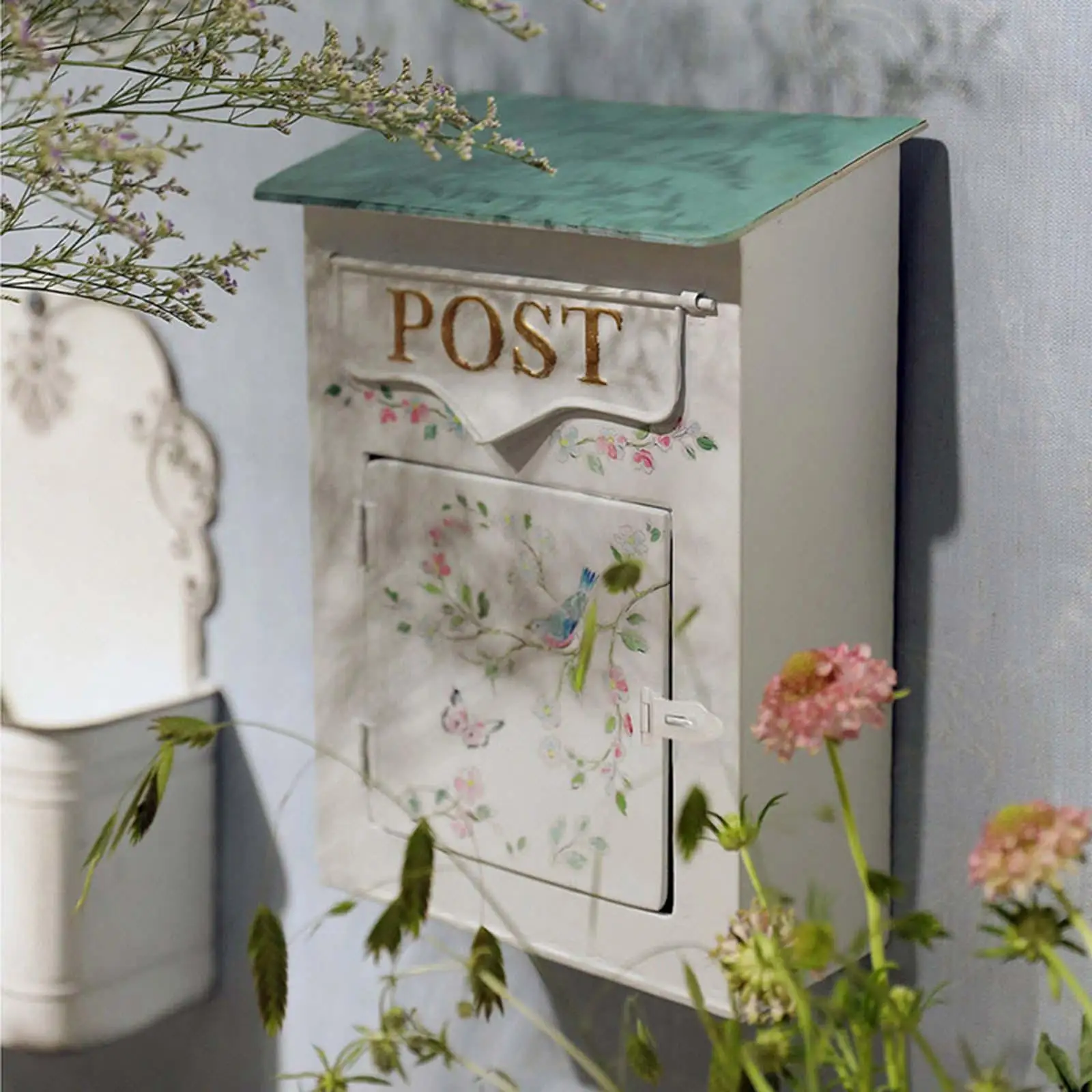Post Box for Outdoor Home Decorative Envelope Holder Vertical Office Wall Mounted Mailbox European Iron Large Letter Magazines
