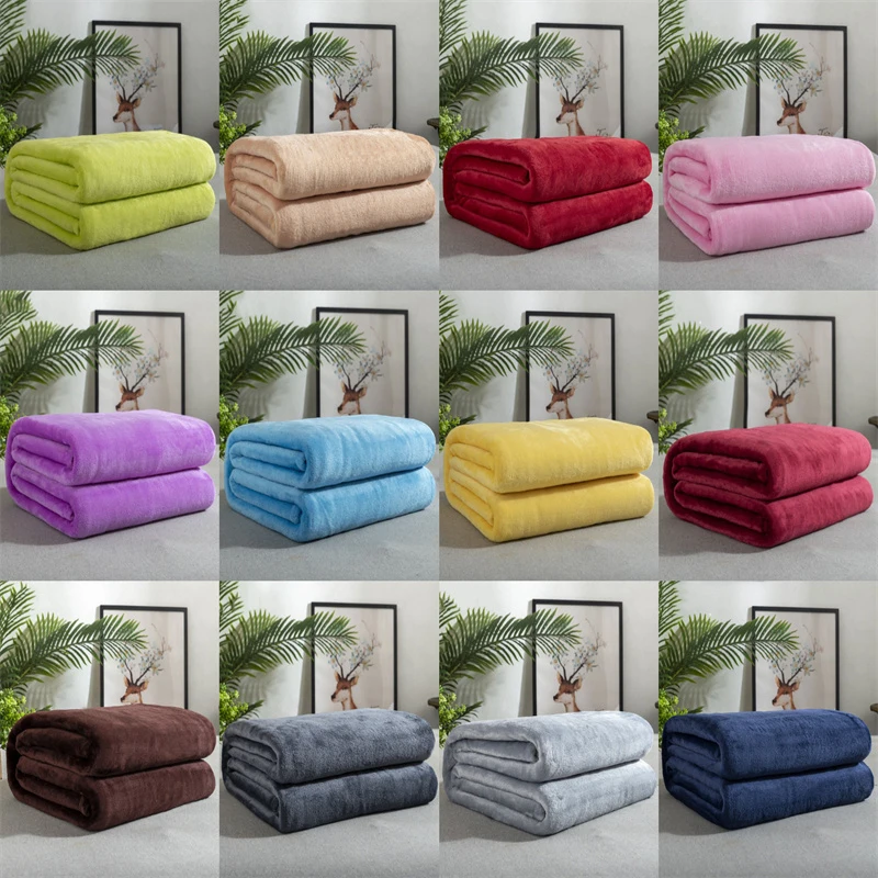 100x70cm Flannel Soft Throw Blanket Multifunction Lunch Break Blanket Comfortable Air Conditioning Blanket For Office