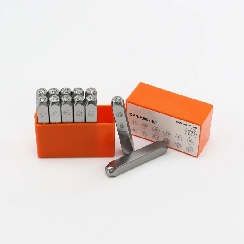 Herramienta estampado metal 3MM 6MM (1/8” 1/4”) para estampar metal, cuero y madera