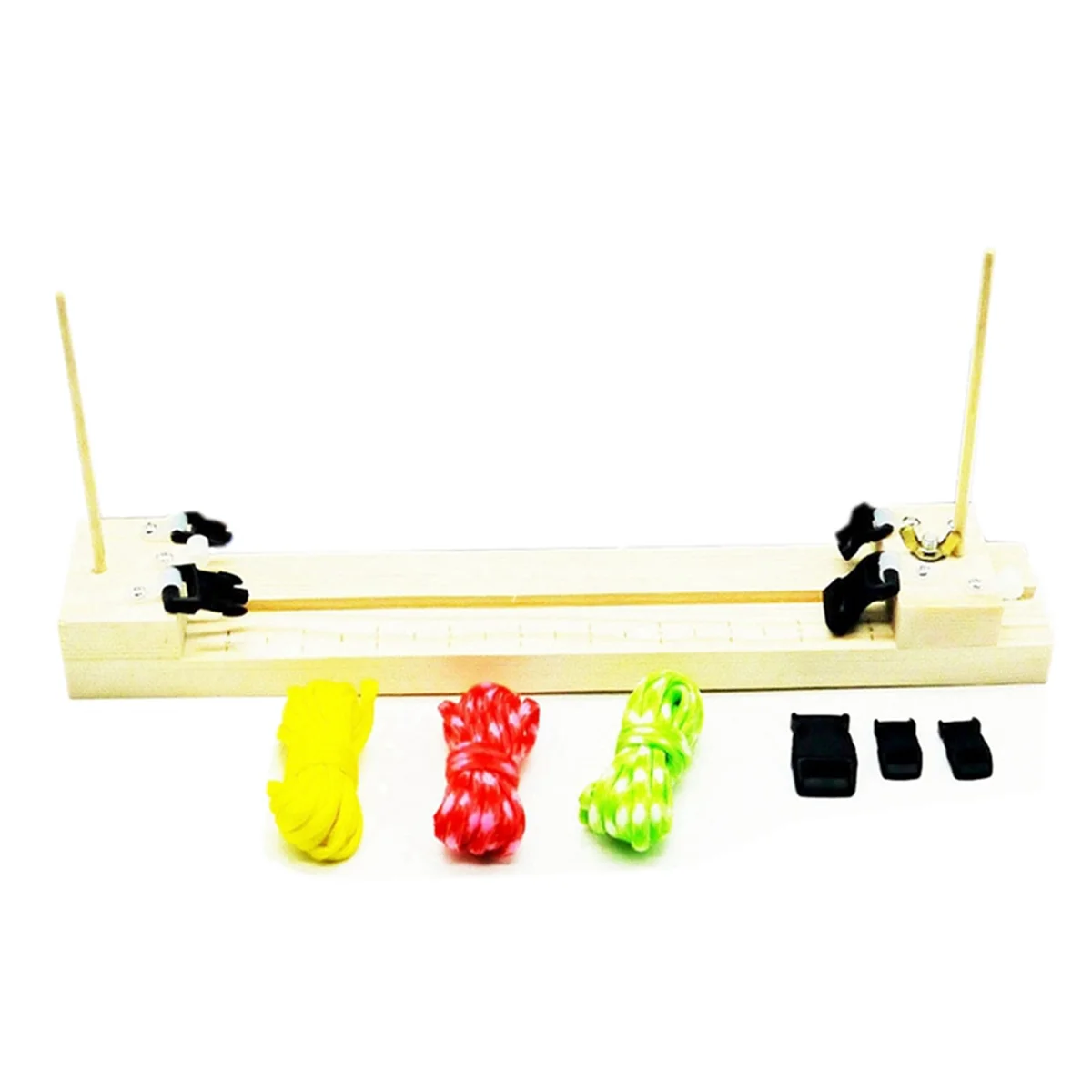 

A06T-Diy Tool Bracelet Woven Workbench Length Adjustable Manual Wooden Paracord Jigs Set Rope Weaving Maker