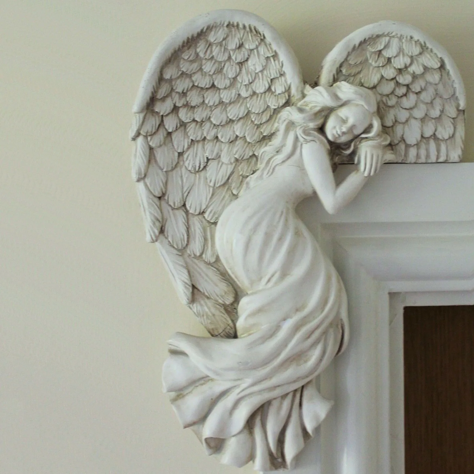 Door Frame Angel Wingss Sculpture Resin Statue Art Home Decoration Decoration Perfect Gift