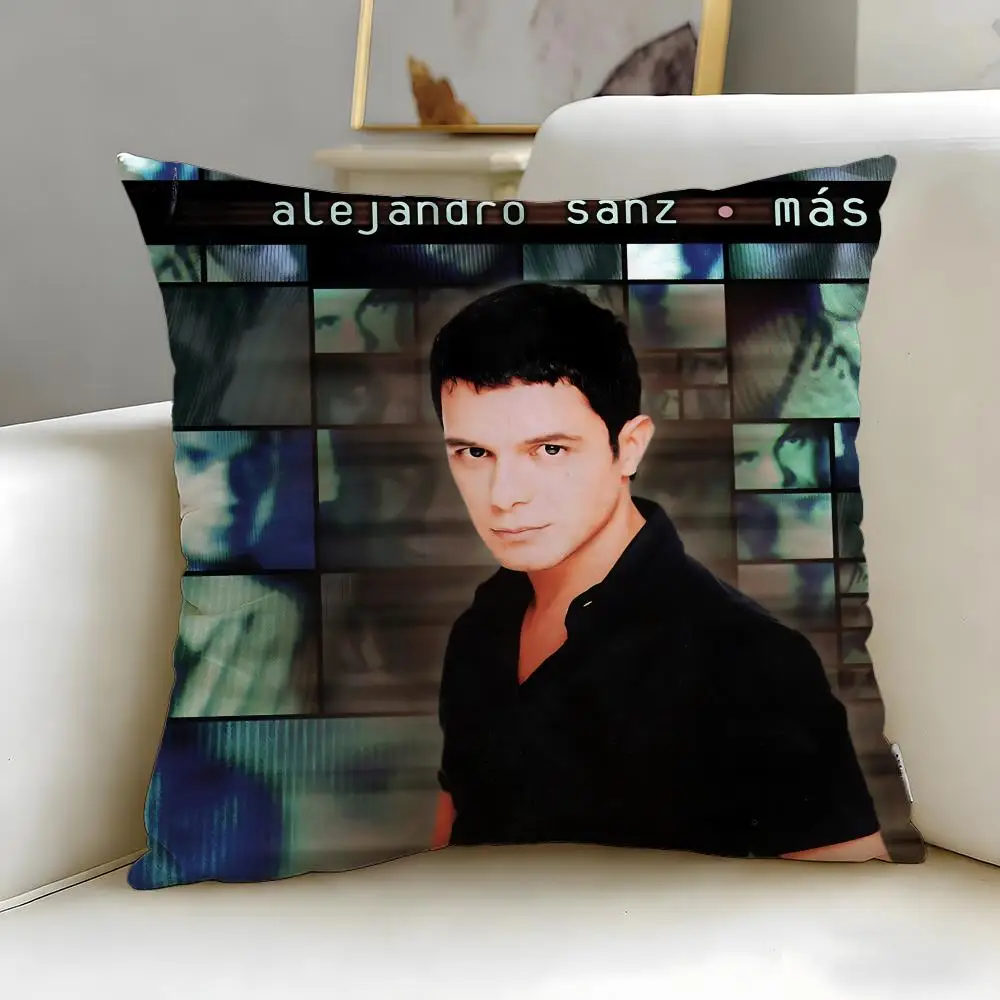 Celebrity Alejandro Sanz Cushion Cover Soft & Easy-Wash Pillow Case – Versatile for Couch, Bed, Travel and Office