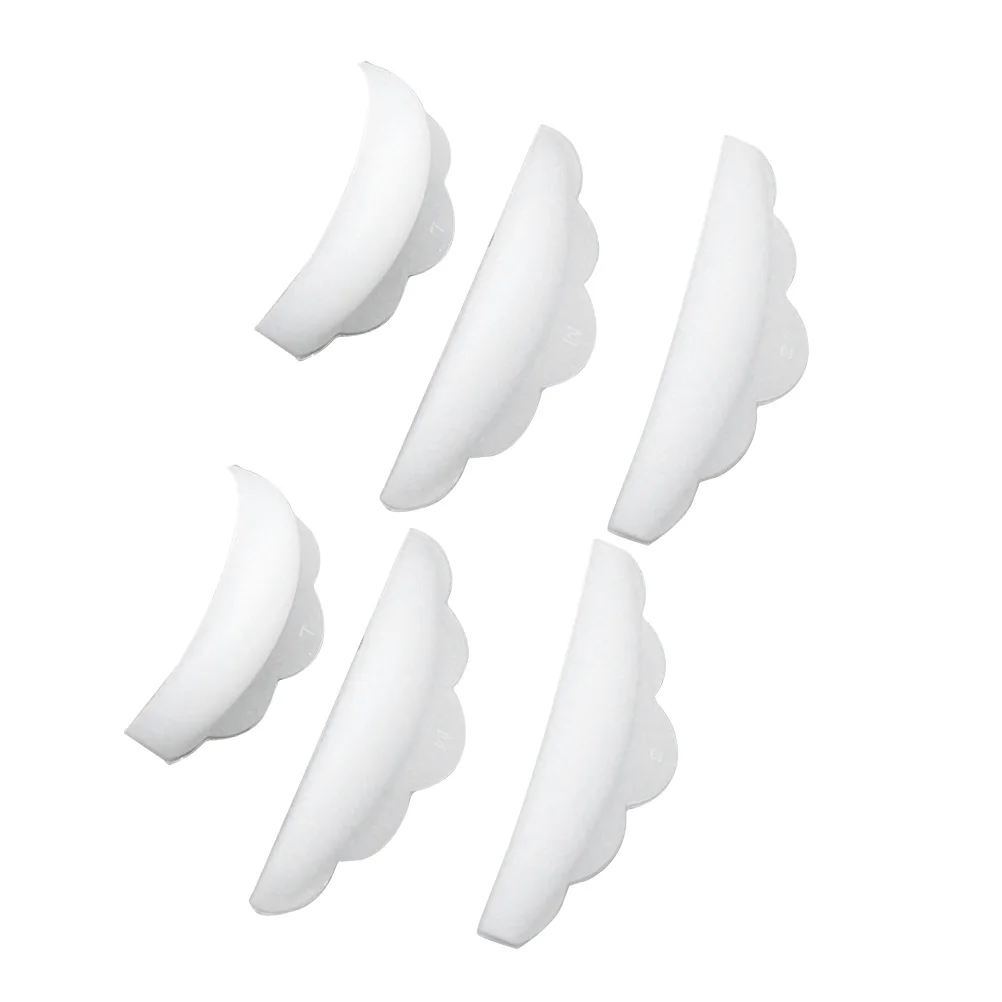

6pcs Silicone Eyelash Perming Gasket Curler Shield Pads Lift Kit Mold Extension Reusable Longer Thicker Lashes Groove Lines