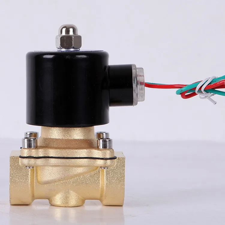 Yuyao three leaf brass solenoid valve switch valve 220V24V water valve screw valve 4 minutes 6 minutes 1 inch copper coil