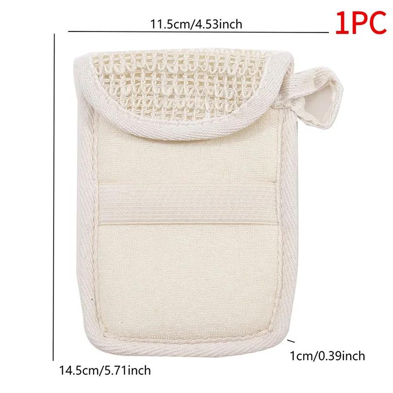 #Linen-cotton Flip Soap Foaming Net Bags Bath Washing Tools Body Cleaning Bubble Helper Mesh Deep Cleaning Exfoliating Scrubber