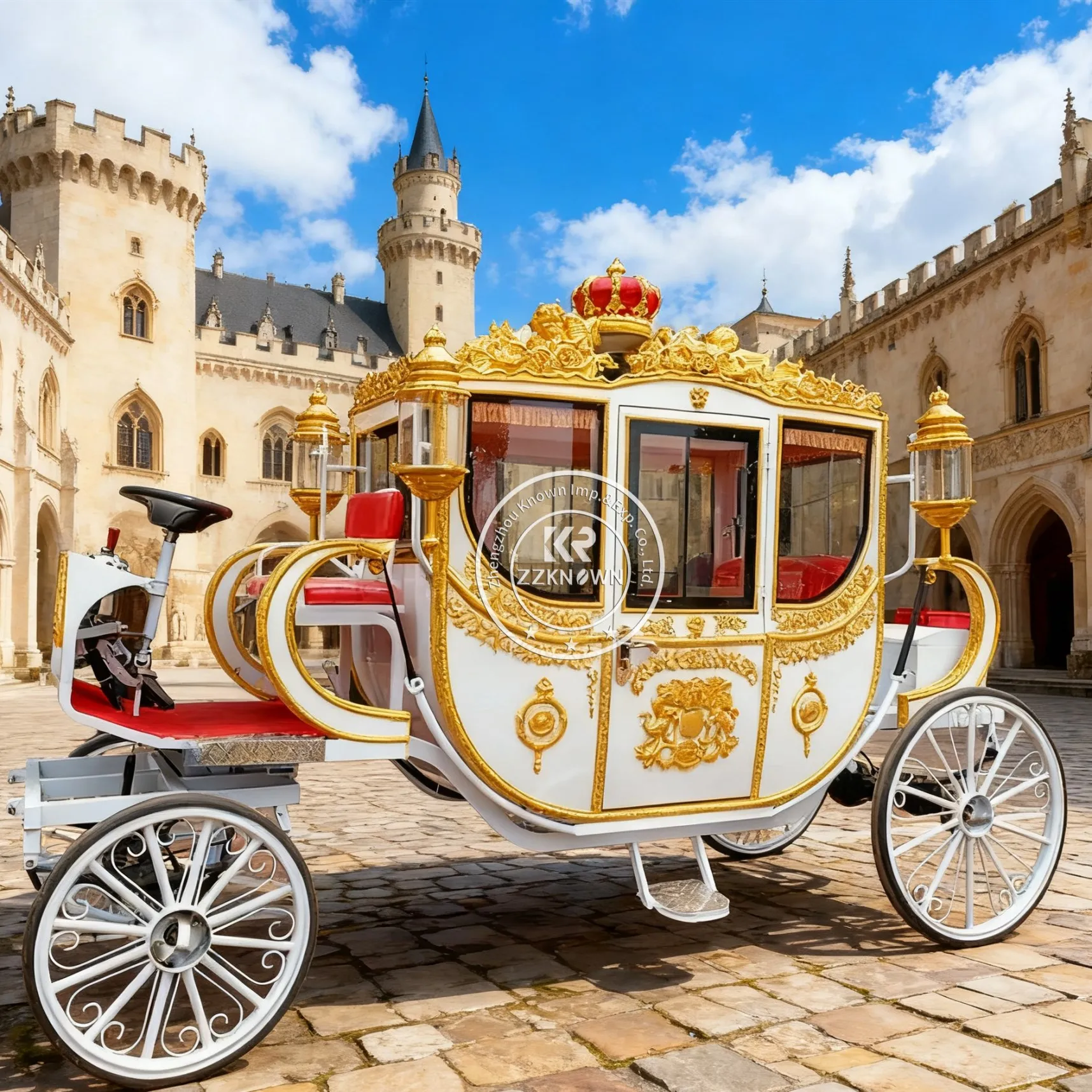 Luxury Horse Drawn Carriage Classic Princess Vintage Royal Carriage Luxury Cinderella Carriage for Themed Events