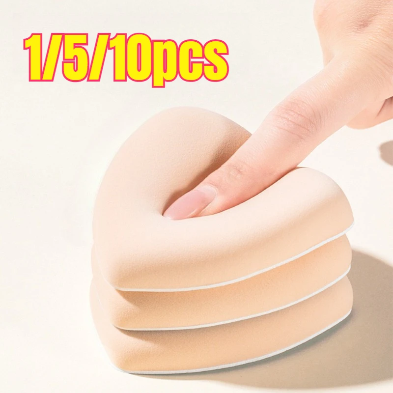 1/5/10 個の三角形メイクアップスポンジ、乾湿両用、ファンデーション、エアクッション、パウダー用のソフトコットンキャンディパフ