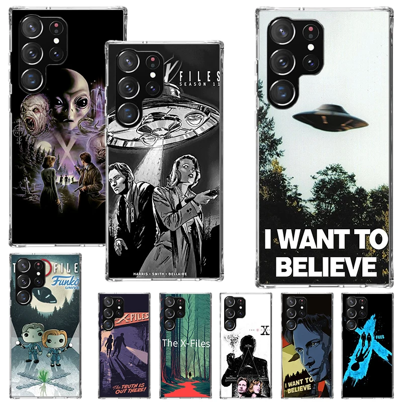 The X Files I Want to Believe Print Soft Case for Samsung Galaxy S24 S23 S22 Ultra S21 S20 FE S10 Plus Phone Shell S9 S8 + S10E