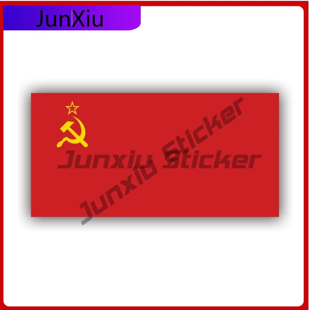 

Ussr Flag Soviet Scratch Resistant Weather Resistant Anime Style For Helmet Laptop Rear Windshield No Residue Self Adhesive