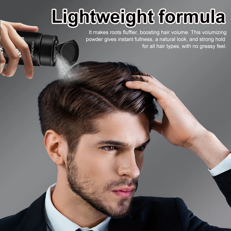 2pcs Mens Hair Styling Powder with Long-Lasting Hold, Instantly Adds Volume and Absorbs Oil for a Natural, for Men and Women