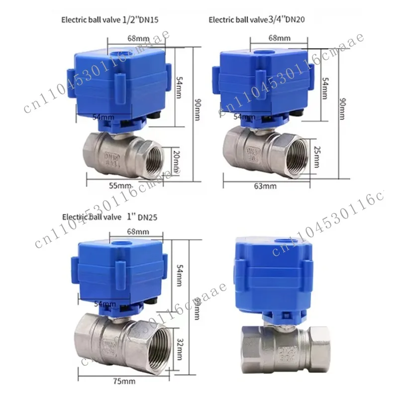 

Stainless Steel 314 306 Miniature Electric Actuated Control 2 Way Motorized Ball Valve