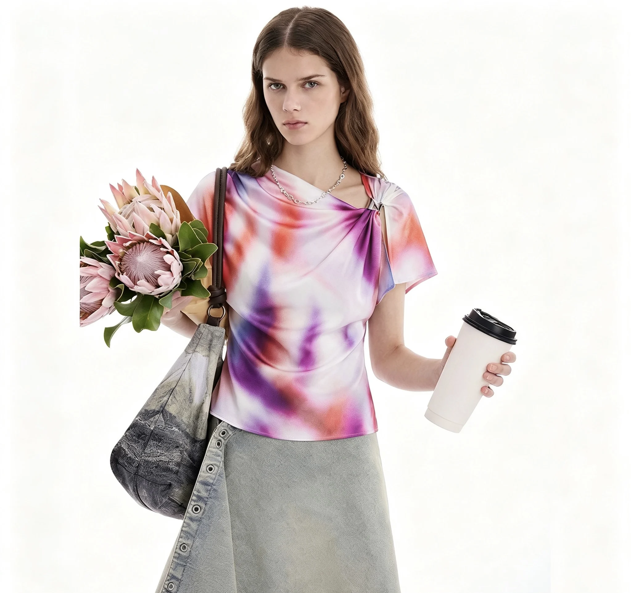 2026 Neues Original Damen-Loose-Fit-Hemd aus Spanien mit handgesticktem Blumenkragen, Freizeithemd – Detail 4