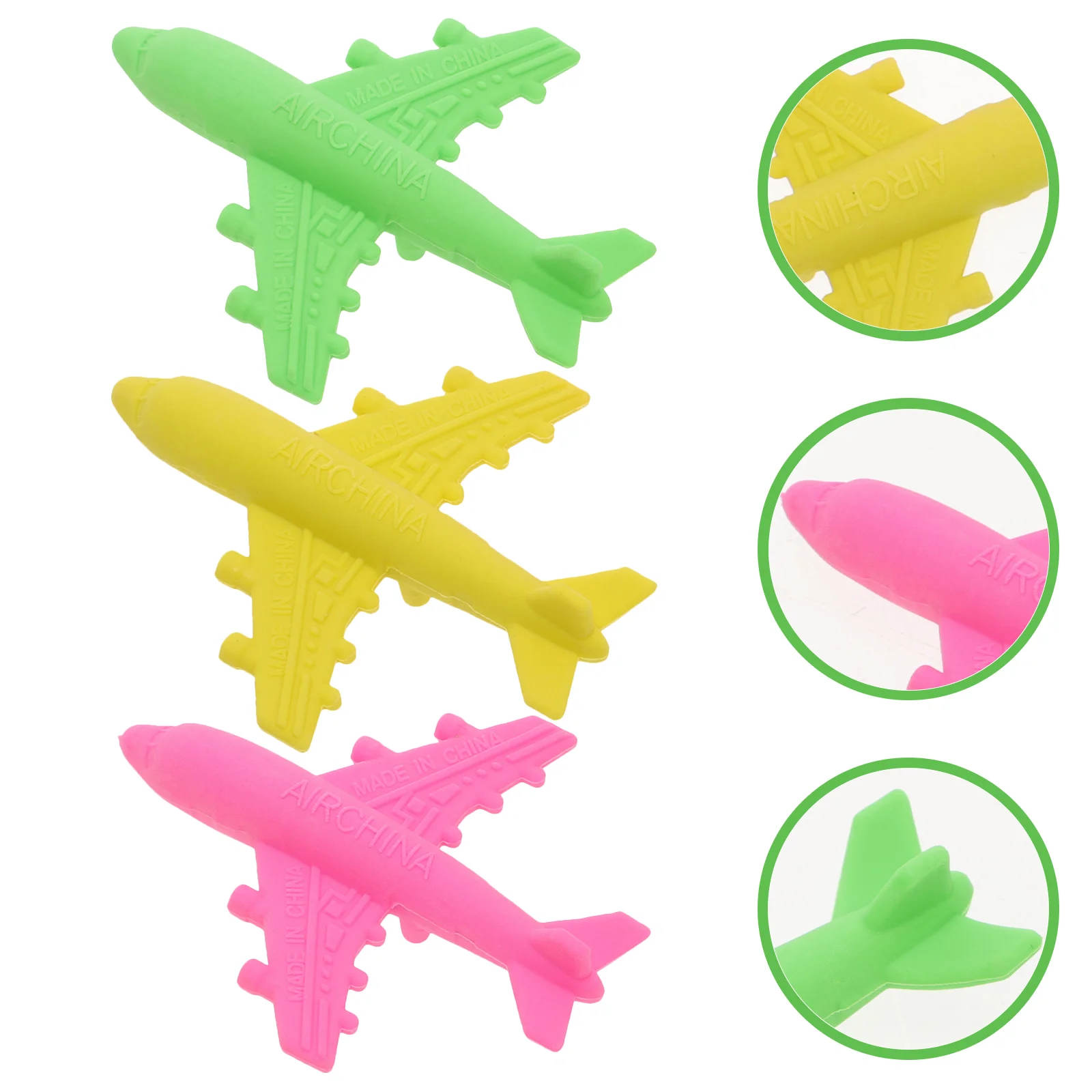 18 Pcs Eraser Airplane Style Stationery School Supplies Erasers Learning Fun Cartoon Student for Kids