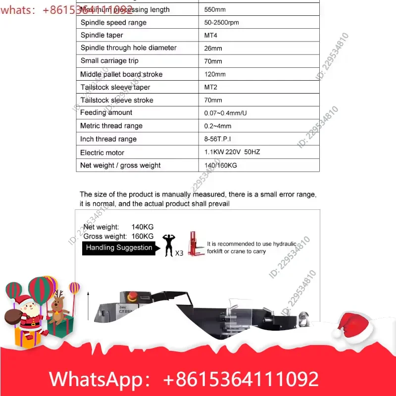 de alta calidad for CT2520 Mini Manual Bench Lathe Variable Speed Small Metal Machining Compatible Compatible For Model，1pc