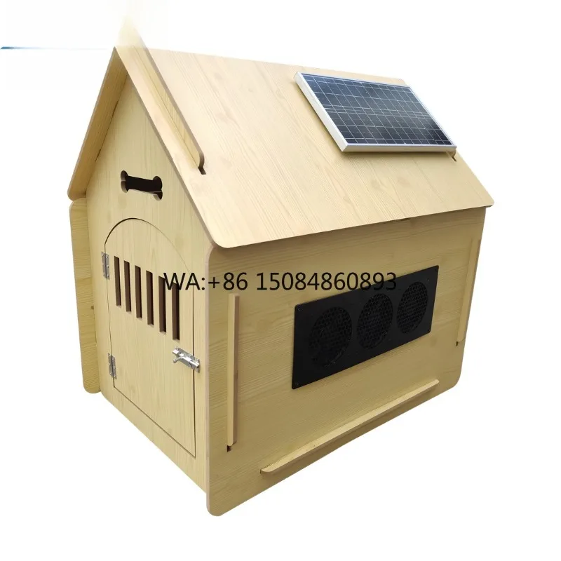 Triple Small Case Fan DC12V Solar Powered Ventilation System Solar Exhaust Fan with Thermostat for Shed Attic Garage Pet House