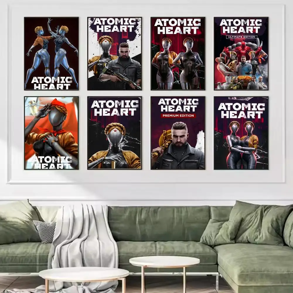 Video Game A-Atomic Heart Poster Trendy And Easy-to-Apply Wall Art Stickers For Home Decor And Dorm Room Walls
