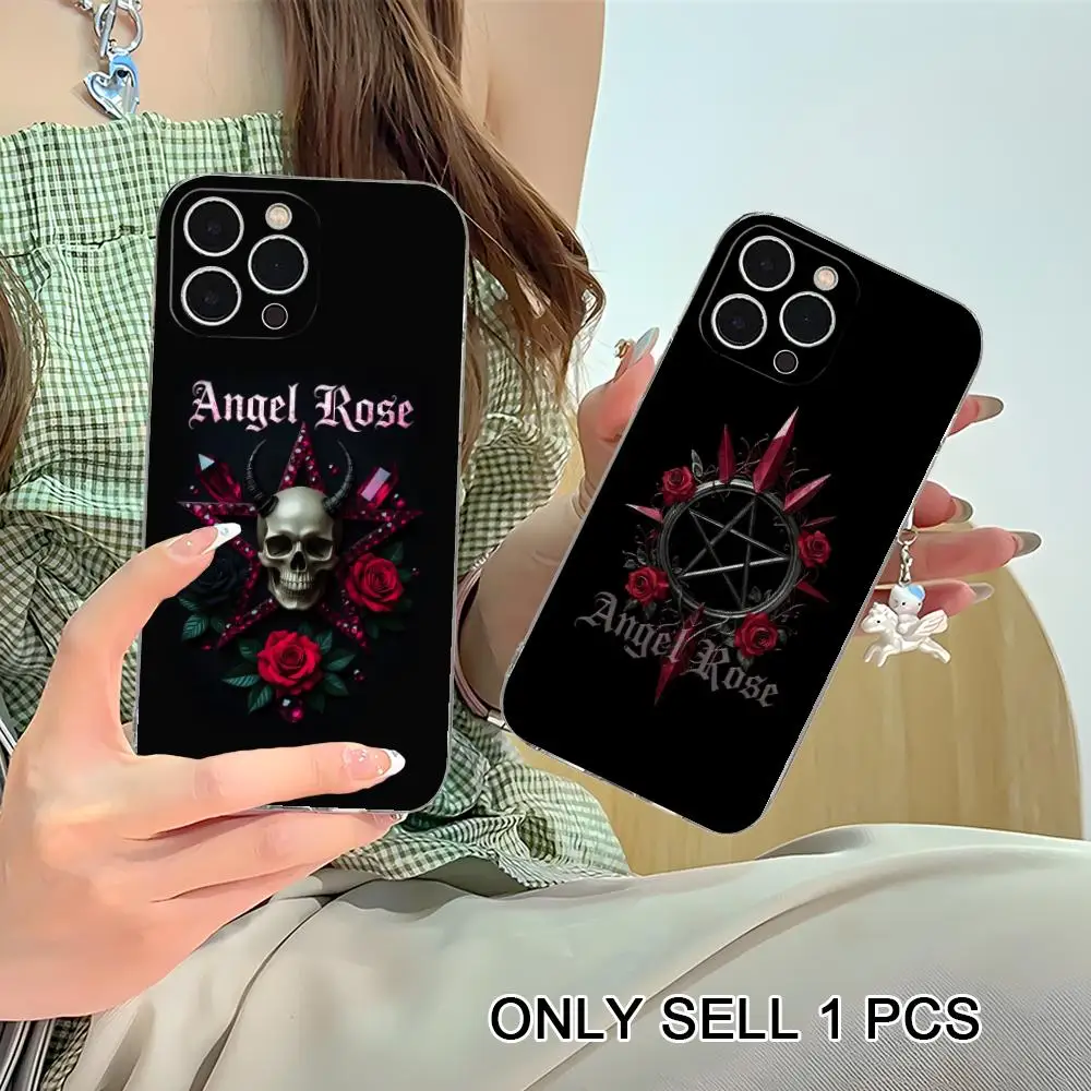 

Angel Rose Phone Case for iPhone 17 16 15 14 13 12 11 X XR XS Air Pro Max Plus Mini Soft TPU Clear Cover