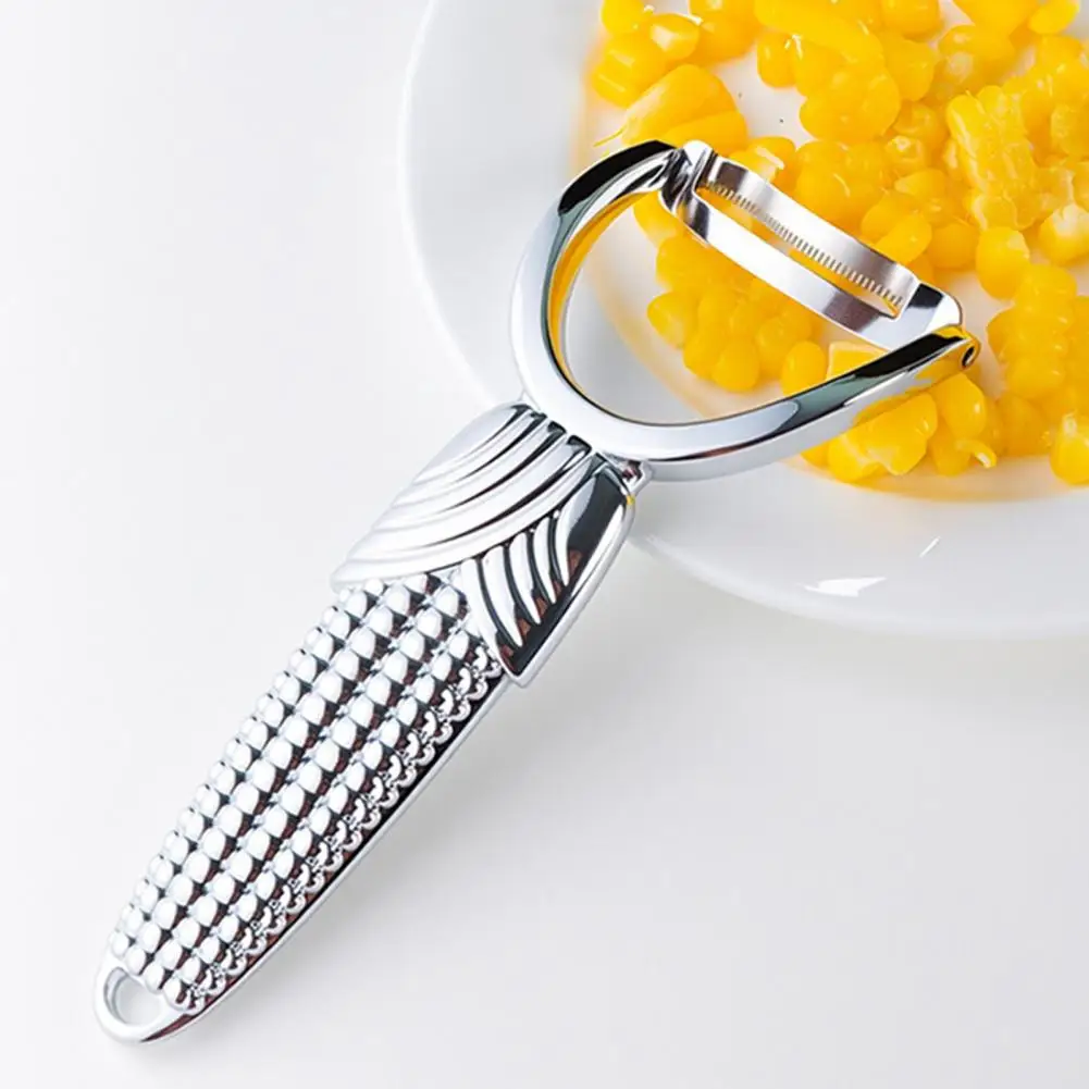 Manual Corn Peeler Zinc Alloy Corn Kernels Stripper with Serrated Blade Corn on The Cob Stripper Tool Kitchen Gadget