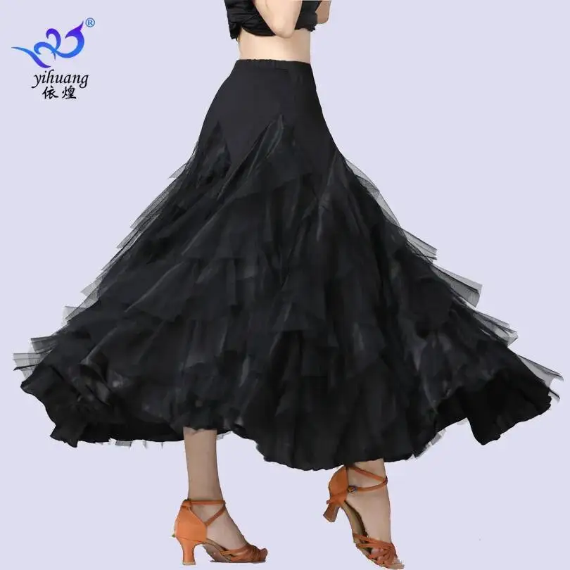 

Costume Dancing 1pcs/lot Flamenco Women Waltz Ballroom Dance Skirt Classical Big Swing Spanish long Skirt