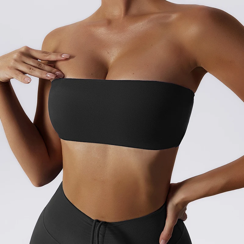 Hearuisavy Casual Sports Bra Gym Underwear Women Breathable Training Yoga Clothes Tube Top Fitness Workout Tank Top Female image 3