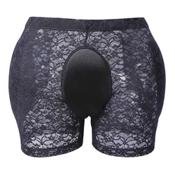 Men Lace Hiding Gaff Panties Shaping Boxer Briefs Underwear Crossdresser Transgender Sexy Fake Vagina Shemale Drag Queen Cosplay