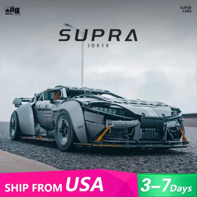 

MOC 1:8 технический бык Demon King, спортивный автомобиль, строительный блок, гальванический серебряный ясень, модель гоночного автомобиля, комплект, сборная игрушка, подарок для взрослых