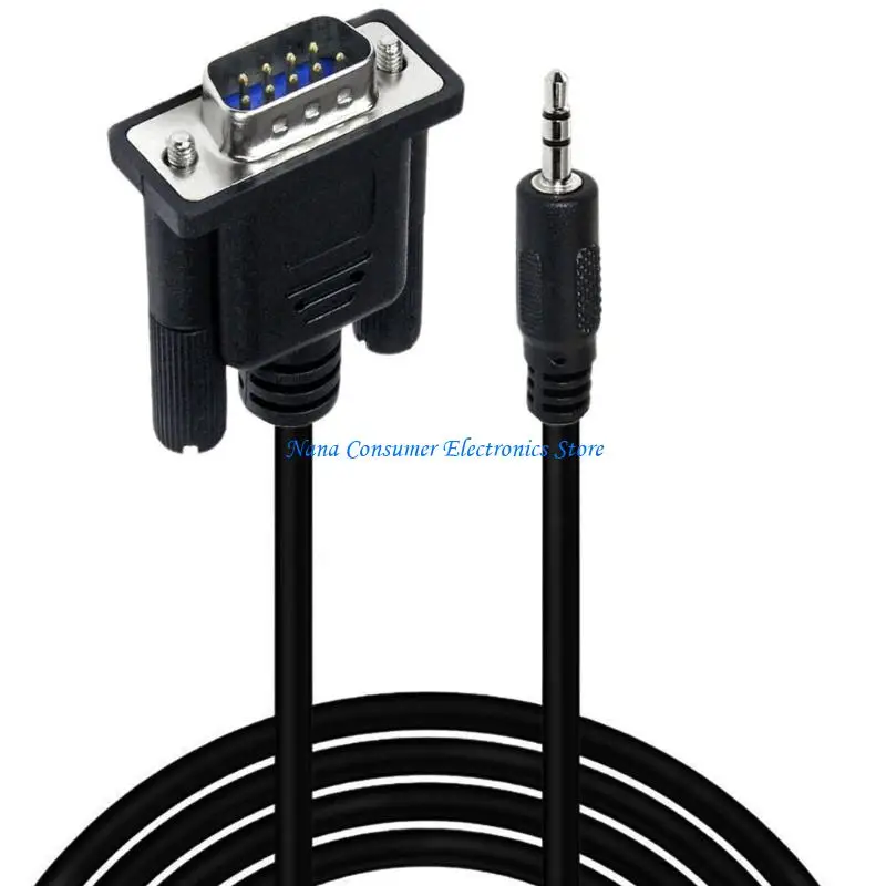 G7NE Strong Compatibility DB9 to 3.5Mm Serials Cable Plugs and Play Convenient and Quick to Connecting Device 180Cm