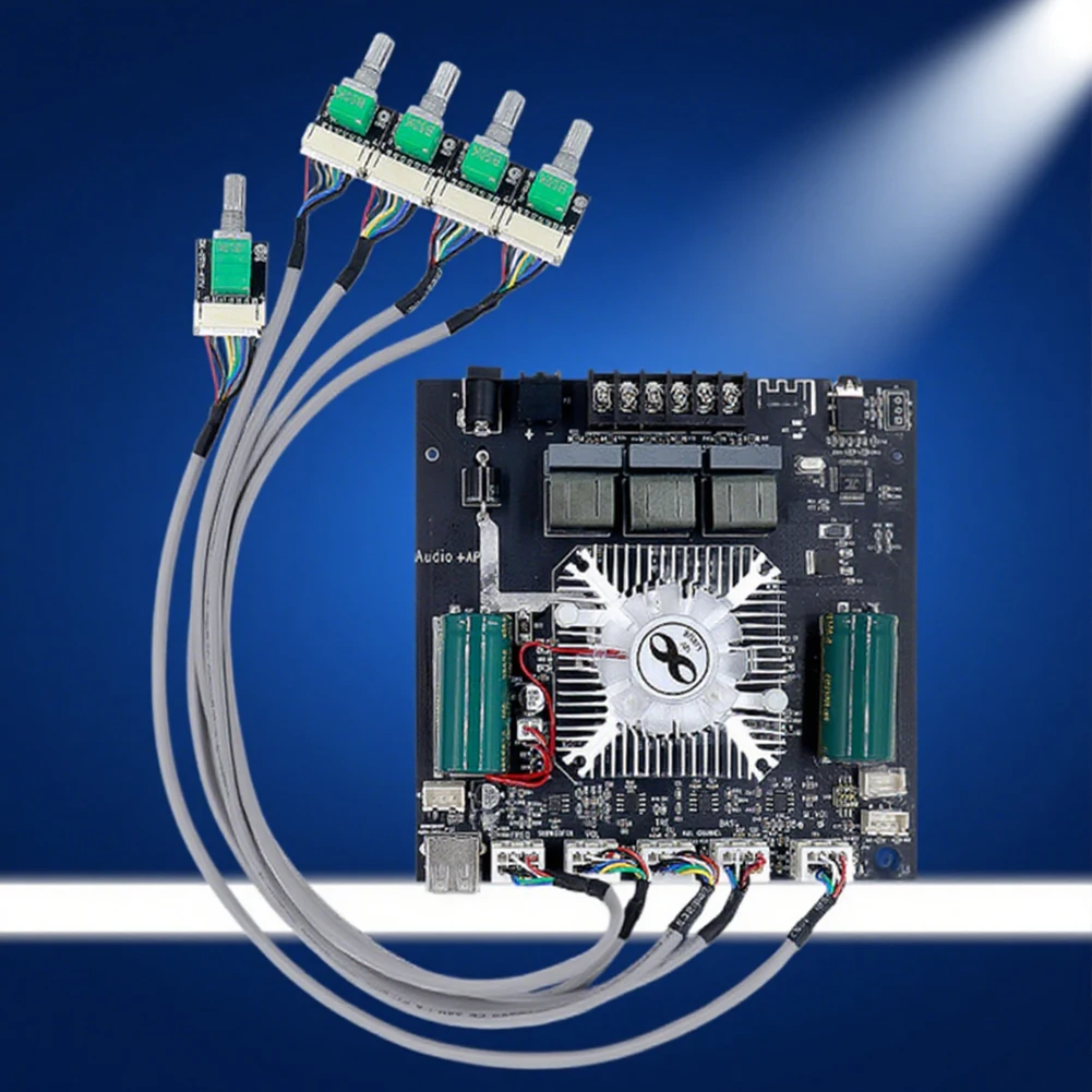 TDA7498E BT 5.0 Amplifier Board HiFi Chips Mini Power Amplifier Module DC 15-36V 160W X 2+220W Subwoofer Stereo for DIY Speaker
