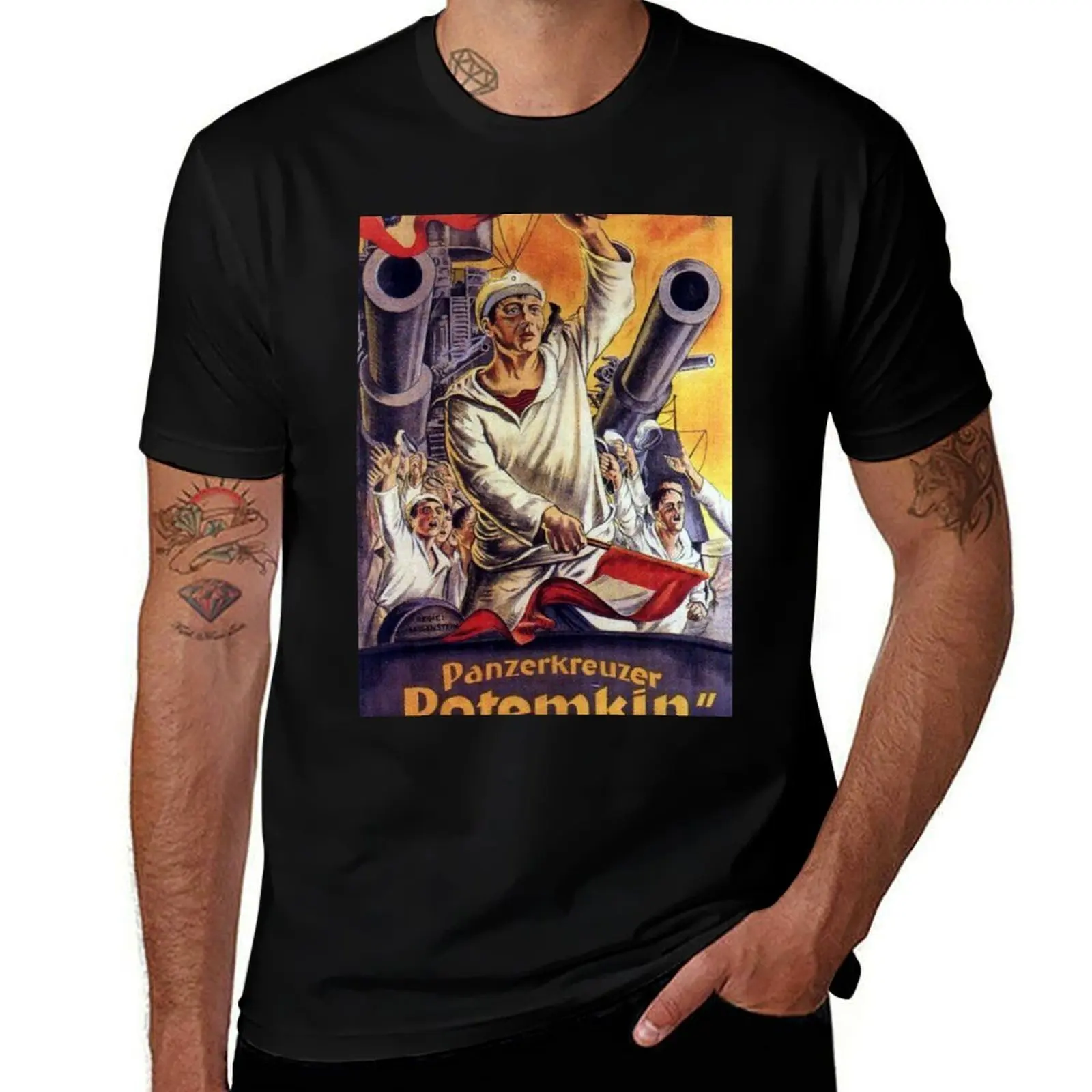 The Battleship Potemkin Movie Poster T-Shirt Summer Holiday Casual Tee T-Shirt