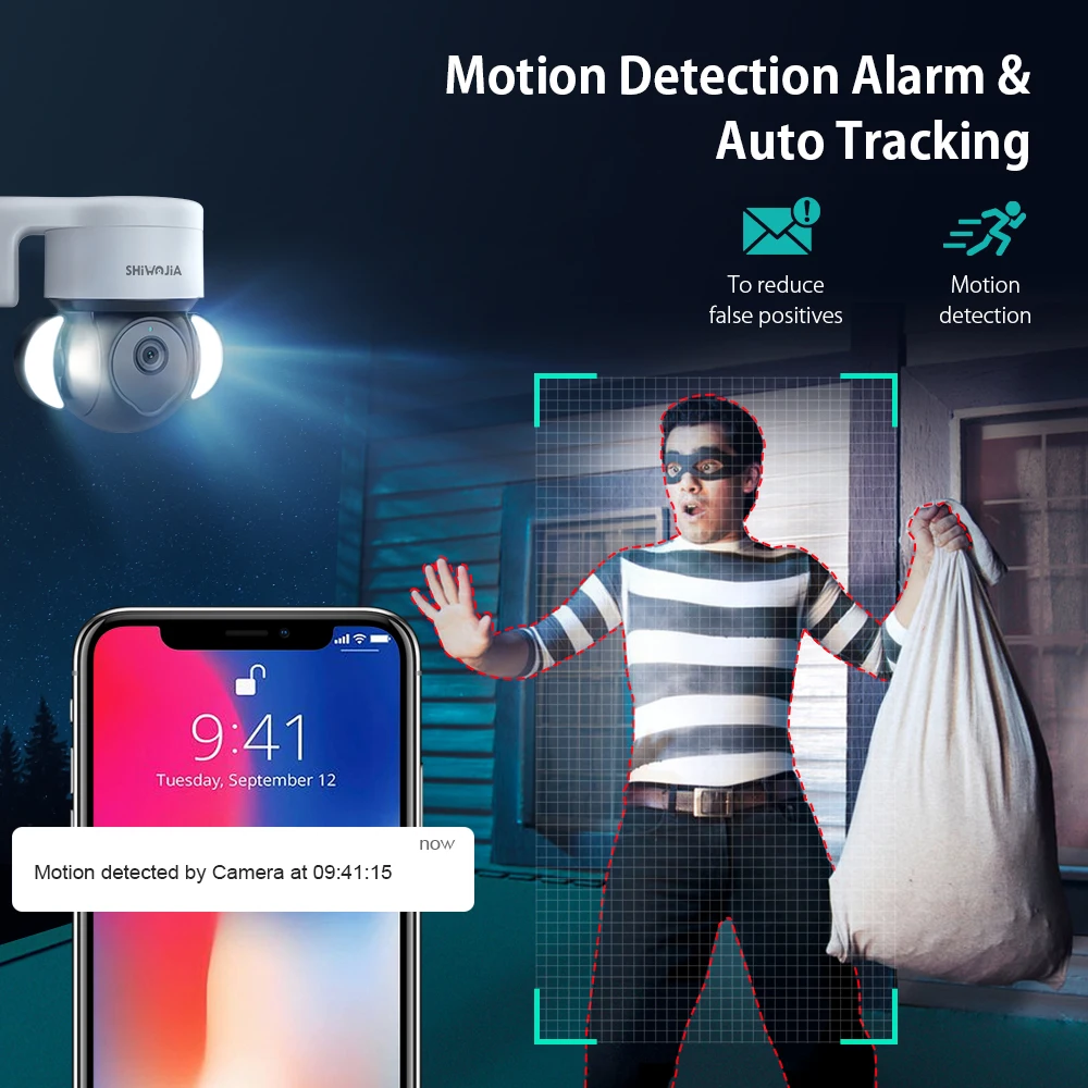 Imagem -03 - Shiwojia 4k 8mp Wifi Câmera ip Ptz Tuya Inteligente Rastreamento Automático ao ar Livre de Vigilância Segurança sem Fio Humano Câmera Cctv