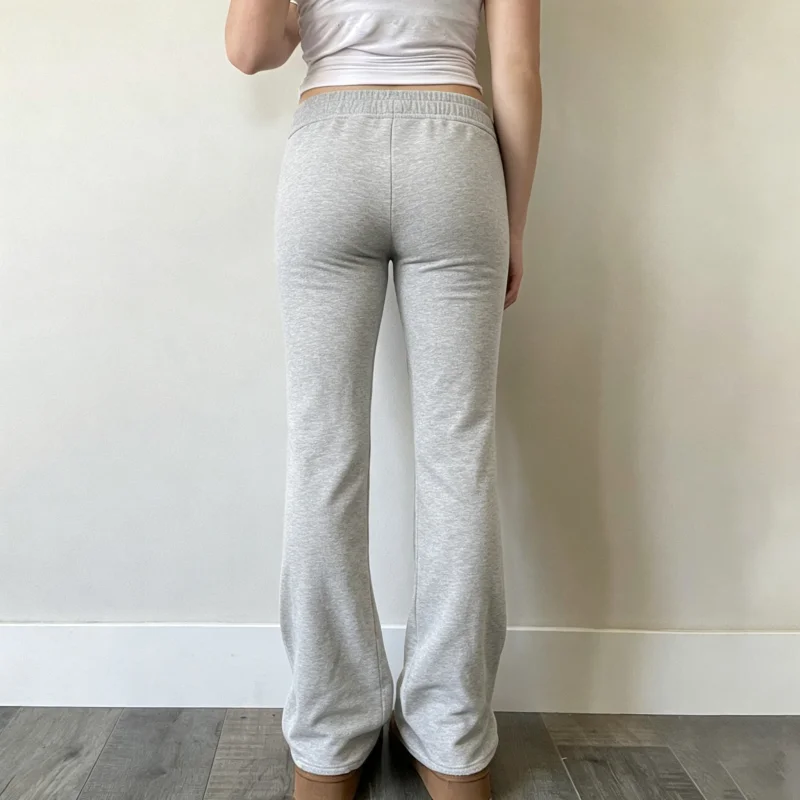 New Y2K Low Waist Drawstring Color Block Print Long Pants American Hot Girl Trendy Versatile Casual Trousers