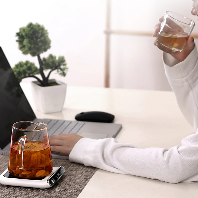 Nowy podgrzewacz kubków do kawy USB z 3 ustawieniami temperatury do użytku biurowego w domu i biurze Inteligentny elektryczny podgrzewacz do napojów