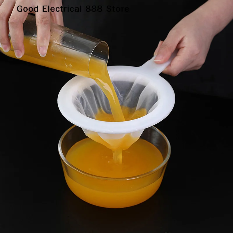 【G】80/100/120/200/400 Mesh Ultra-fine Mesh Strainer Kitchen Nylon Mesh Filter Spoon for Suitable for Soy Milk Coffee Milk Yogurt