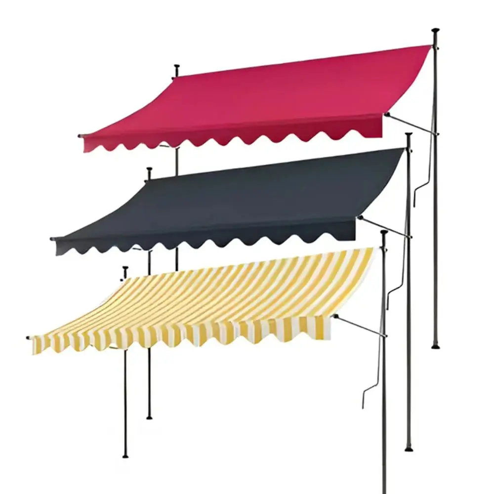 Outdoor Storefront Balcony Window Shade Awning Without Punching And Folding Telescopic Hand-Swinging Sun Shop Exterior Courtyard