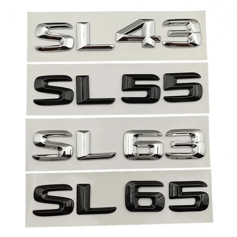 

2015 3D ABS Chrome Letters Car Rear Trunk Badge For Mercedes AMG SL R230 R129 R231 SL43 SL55 SL63 SL65 Emblem Logo Accessories
