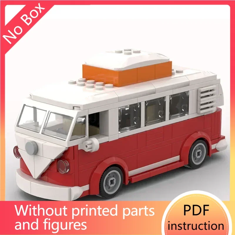 

Модель автомобиля Moc, строительные кирпичи T1, технология для отдыха, модульные блоки, подарки, игрушки, наборы «сделай сам», сборка, Рождество