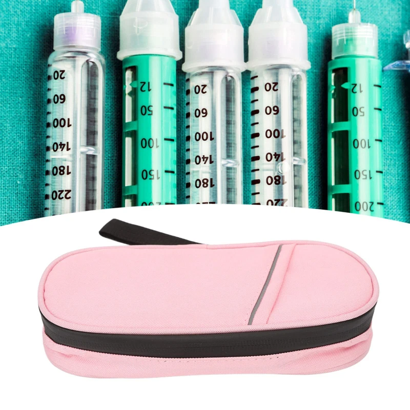 Insulin Cooling Bags Portable Diabetic Pocket Pill Protector Oxford Waterproof Thermal Insulated Medical Cooler without Gel