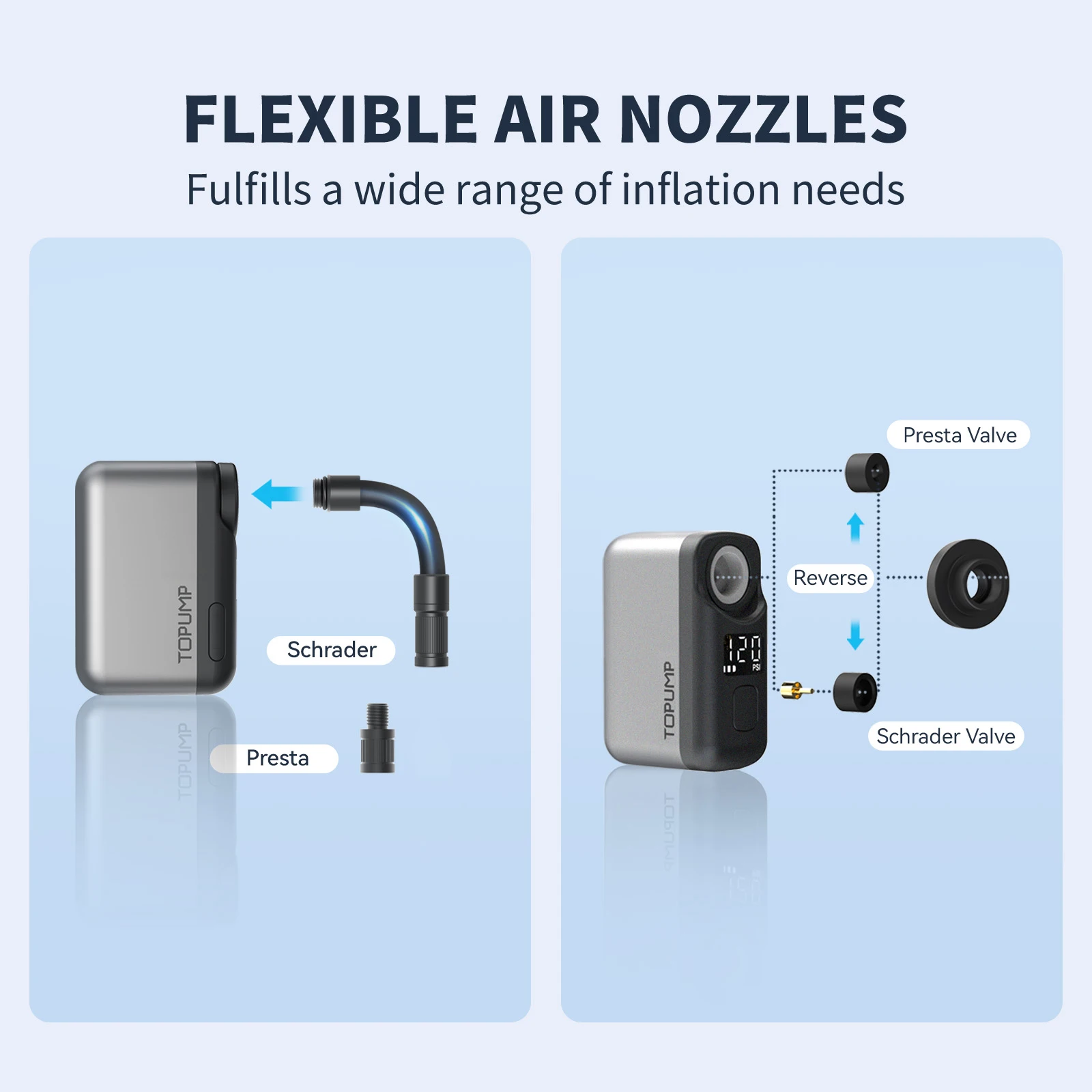 مضخة كهربائية صغيرة للدراجة منفاخ إطارات لاسلكي مع شاشة شحن سريع 120 رطل لكل بوصة مربعة بحد أقصى 450 مللي أمبير في الساعة ضاغط هواء للبطارية #6