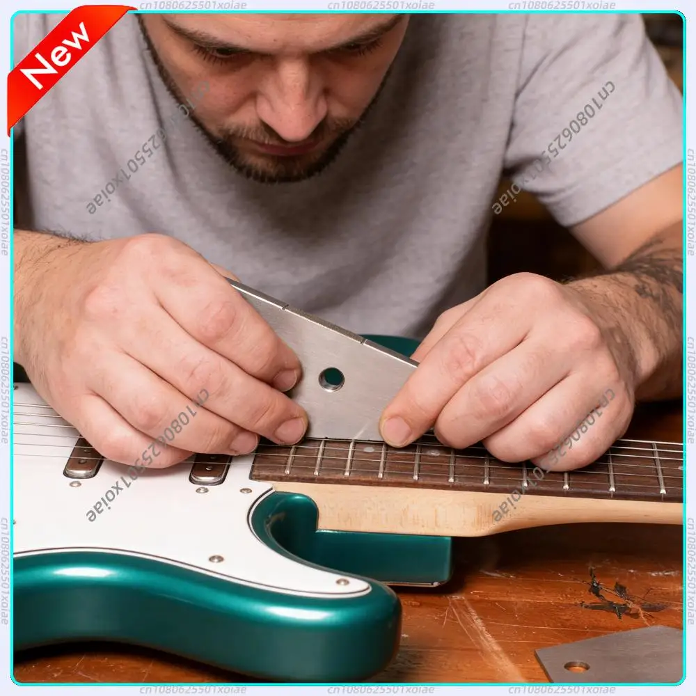 

Stainless Steel Guitar Fret Rocker Leveling Tool Precision Luthier Tool for Fret Leveling Diagnostic Tool for Guitar Repair