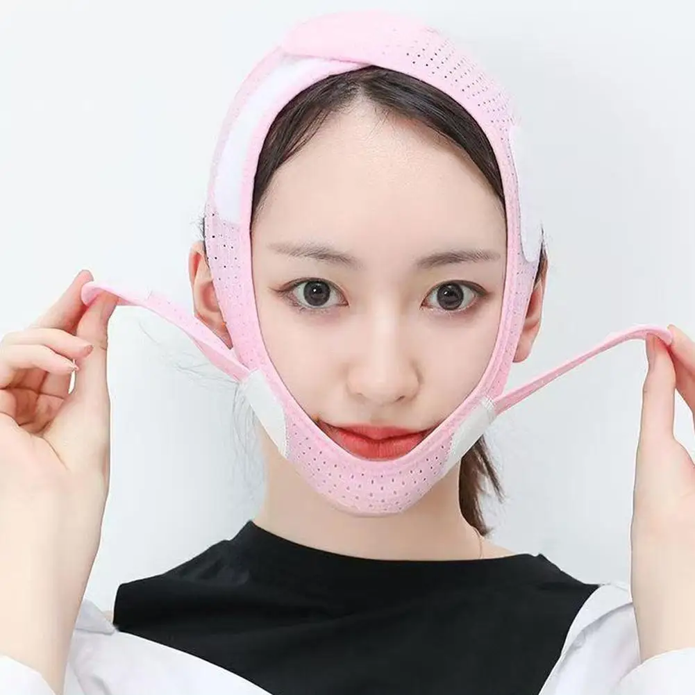 小顔ストラップ 二重あご解消 Vフェイスステッカー アンチバンデージ フェイスストラップベルトマスク リフトオーバルマスク フェイス ﻿